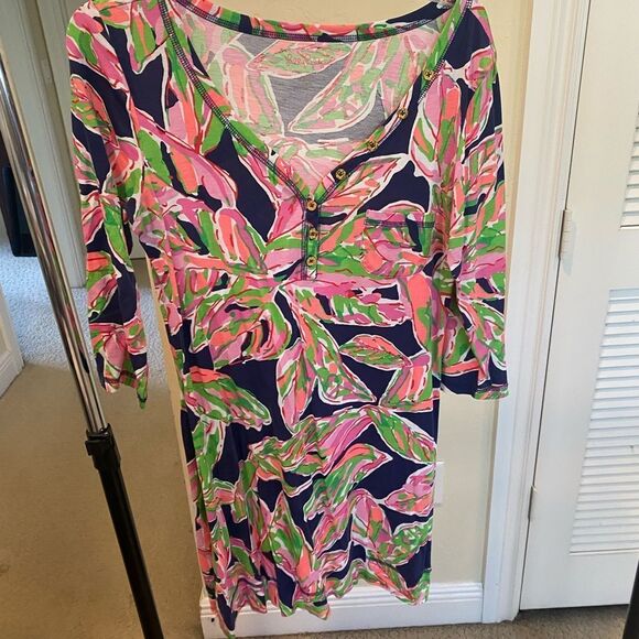 Lilly Pulitzer Palmetto in the Navy in the Vias Dress, size Medium - Picture 3 of 8